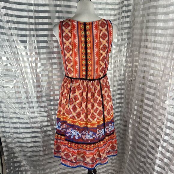 Beige by ECI Sleeveless Abstract Print Dress - Picture 3 of 6